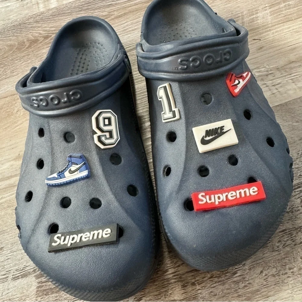 Navy Blue men’s Crocs size 11 Not worn very much no real issues